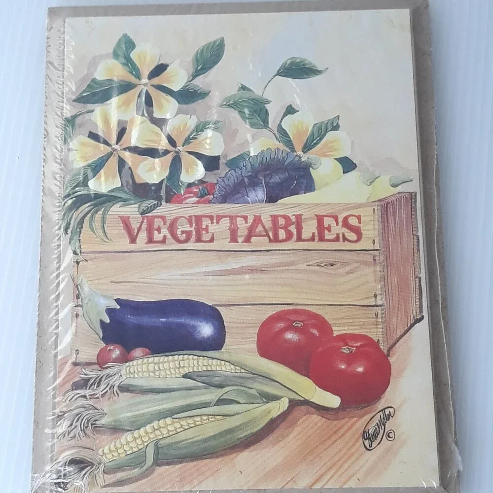 Vintage Fruit & Vegetables Decorative Kitchen Wall Plaques